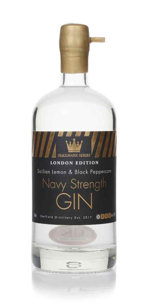 Sheffield Distillery Hallmark Navy Strength Sicilian Lemon & Black Pepper Gin - London Edition 70cl product image