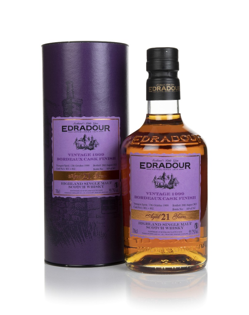 Edradour 21 Year Old 1999 (cask 801 & 802) - Bordeaux Cask Finish 70cl product image