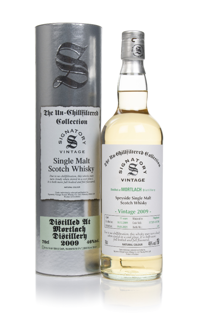 Mortlach 11 Year Old 2009 (casks 317287 & 317305) - Un-Chillfiltered Collection (Signatory) 70cl product image