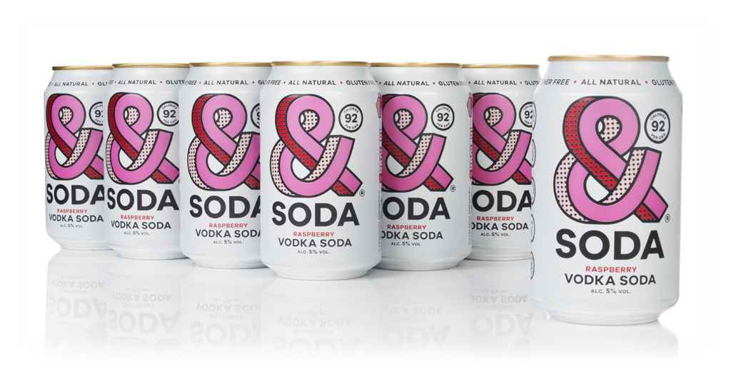 &SODA Raspberry Vodka Soda (12 x 330ml) 396cl product image