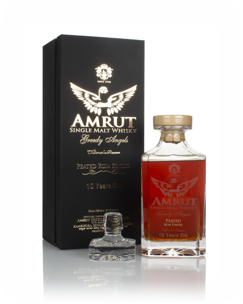 Amrut 10 Year Old Greedy Angels Peated Rum Cask 70cl product image