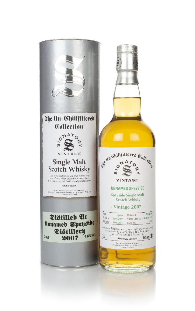 Unnamed Speyside 14 Year Old 2007 (cask DRU17/A190#9) - Un-Chillfiltered Collection (Signatory) 70cl product image
