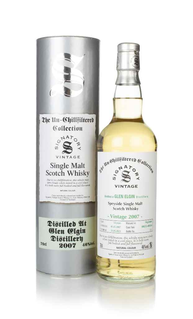 Glen Elgin 14 Year Old 2007 (casks 800255 & 800260) - Un-Chillfiltered Collection (Signatory) 70cl product image