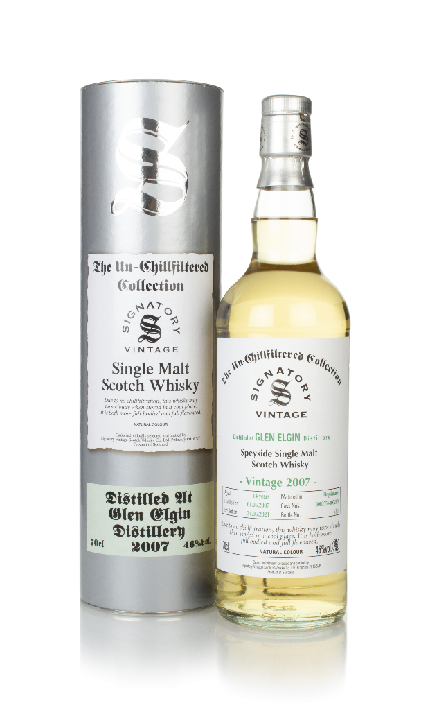 Glen Elgin 14 Year Old 2007 (casks 800255 & 800260) - Un-Chillfiltered Collection (Signatory) 70cl product image