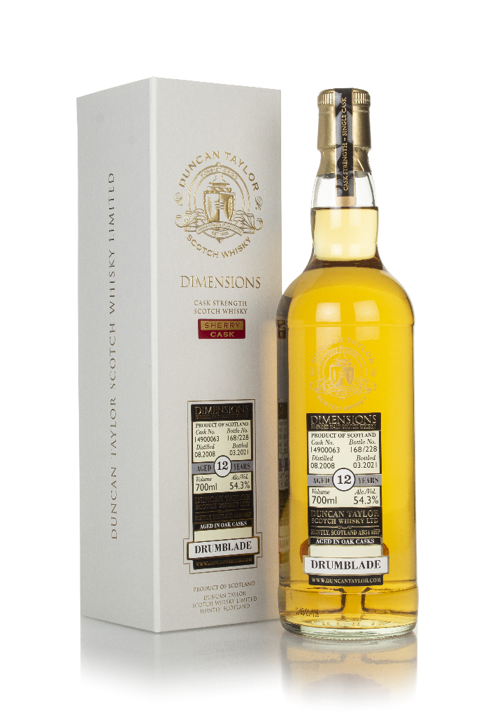 Drumblade 12 Year Old 2008 (cask 14900063) - Dimensions (Duncan Taylor) 70cl product image
