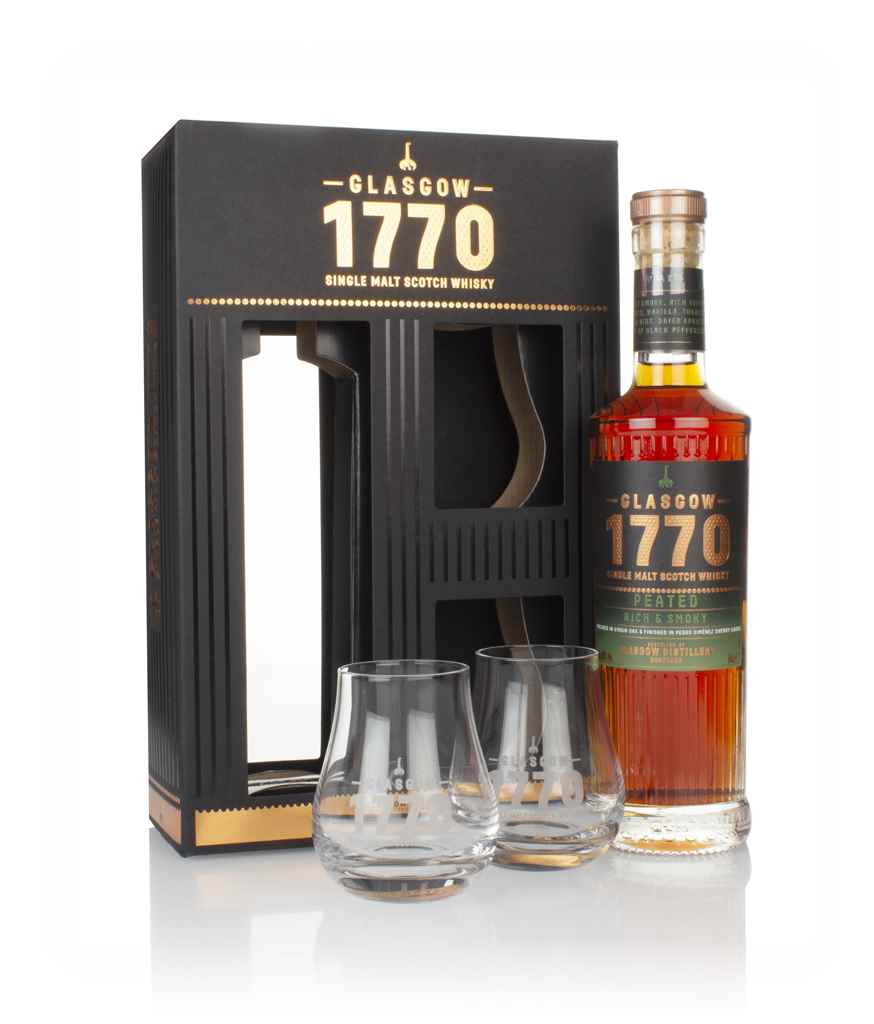 Glasgow 1770 - Peated Gift Pack with 2x Glasses 50cl product image