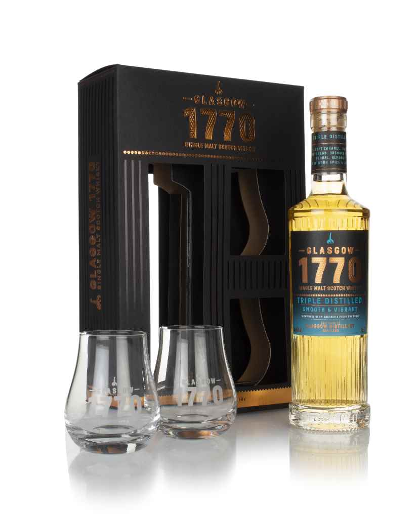 Glasgow 1770 - Triple Distilled Gift Pack with 2x Glasses 50cl product image