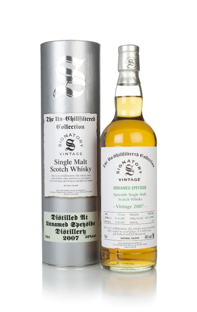 Unnamed Speyside 13 Year Old 2007 (cask DRU17/A190#9) - Un-Chillfiltered Collection (Signatory) 70cl product image