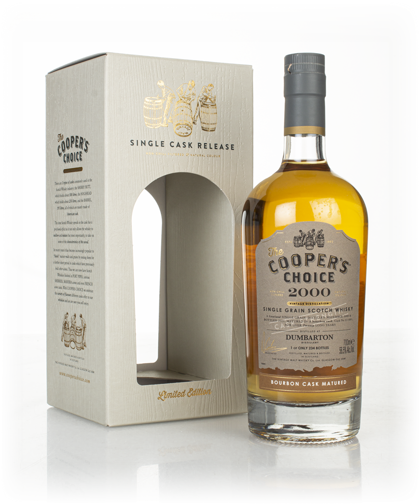 Dumbarton 20 Year Old 2000 (cask 211097) -  The Cooper's Choice (The Vintage Malt Whisky Co.) 70cl product image
