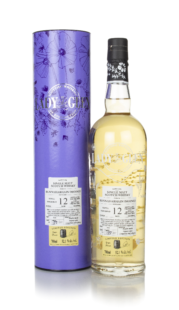 Bunnahabhain Moine 12 Year Old 2009 (cask 188) - Lady of the Glen (Hannah Whisky Merchants) 70cl product image