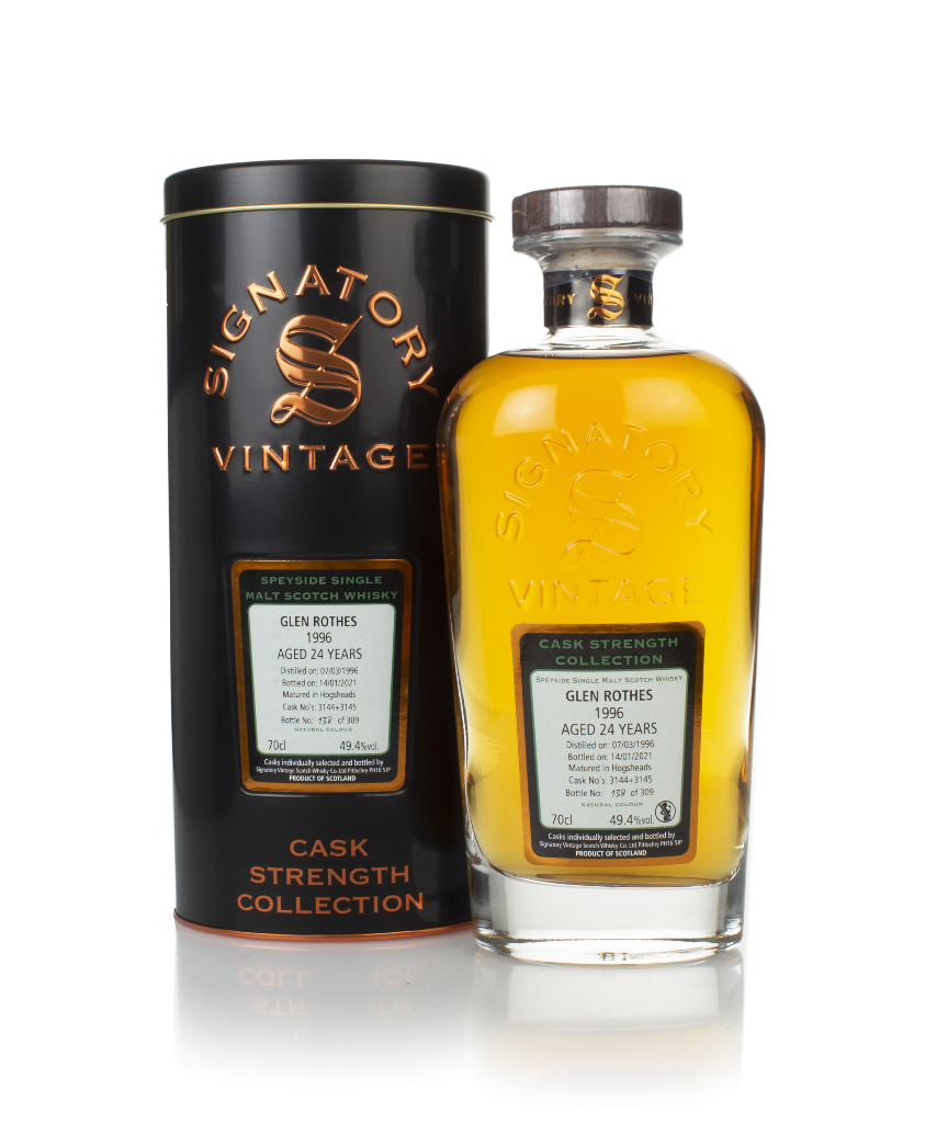 Glenrothes 24 Year Old 1996 (cask 3144 & 3145) - Cask Strength Collection (Signatory) 70cl product image
