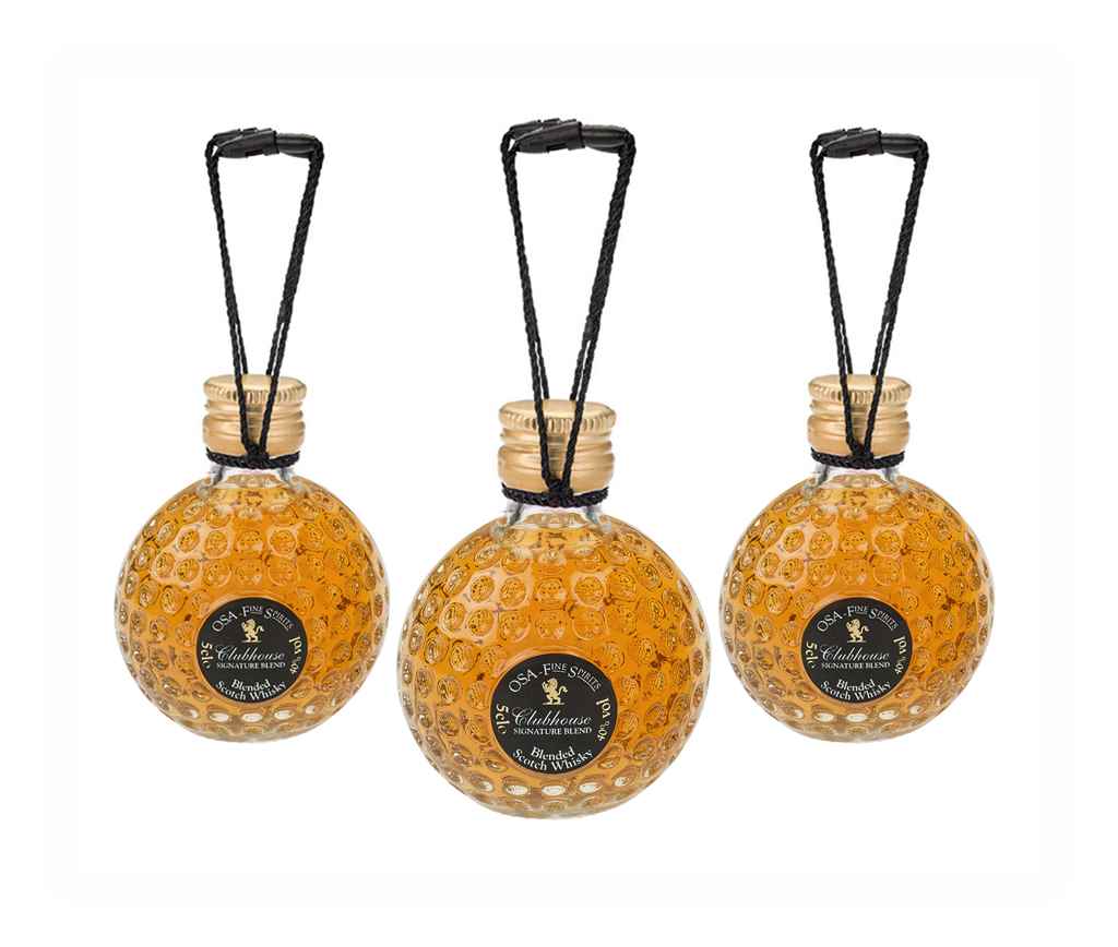 OSA Fine Spirits Clubhouse Scotch Whisky Glass Bauble Set (3 x 50ml) 15cl product image