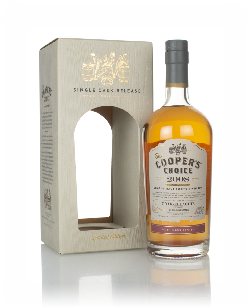 Craigellachie 7 Year Old 2008 (cask 9164) (bottled August 2016) - The Cooper's Choice (The Vintage Malt Whisky Co.) 70cl product image