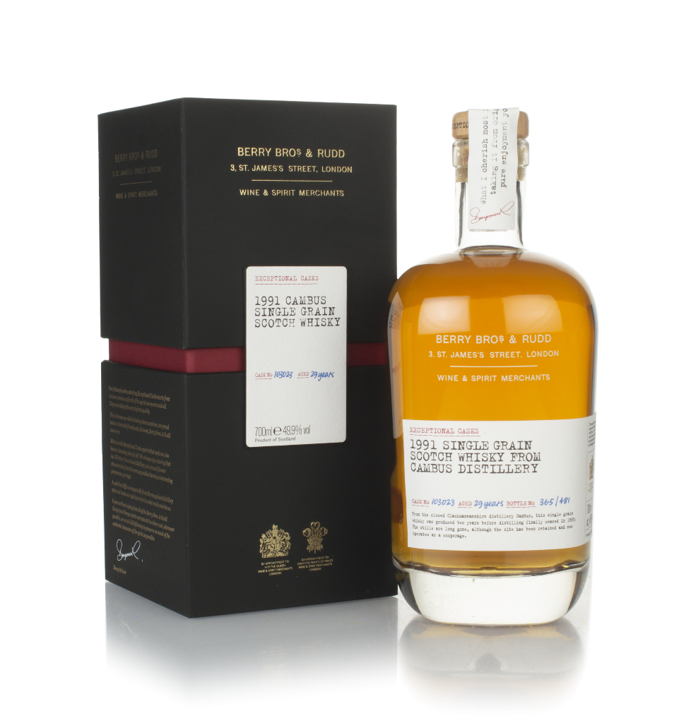 Cambus 29 Year Old 1991 (cask 103023) - Exceptional Casks (Berry Bros. & Rudd) 70cl product image