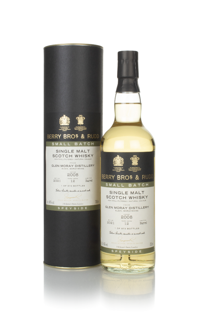 Glen Moray 12 Year Old 2008 - Small Batch (Berry Bros. & Rudd) 70cl product image