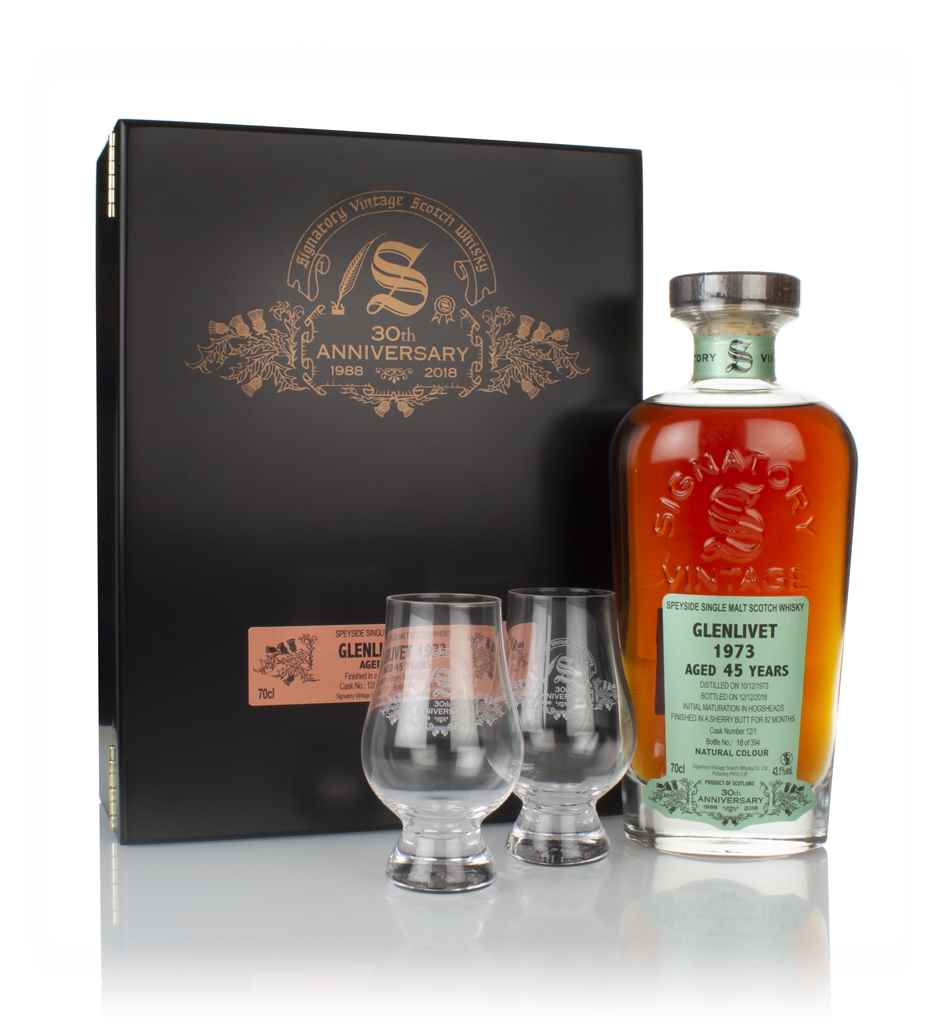 Glenlivet 45 Year Old 1973 (cask 12/1) - 30th Anniversary Gift Box (Signatory) 70cl product image