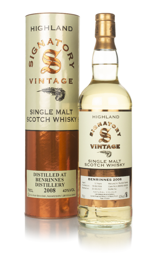 Benrinnes 12 Year Old 2008 (casks 800282 & 800283) - Signatory 70cl product image