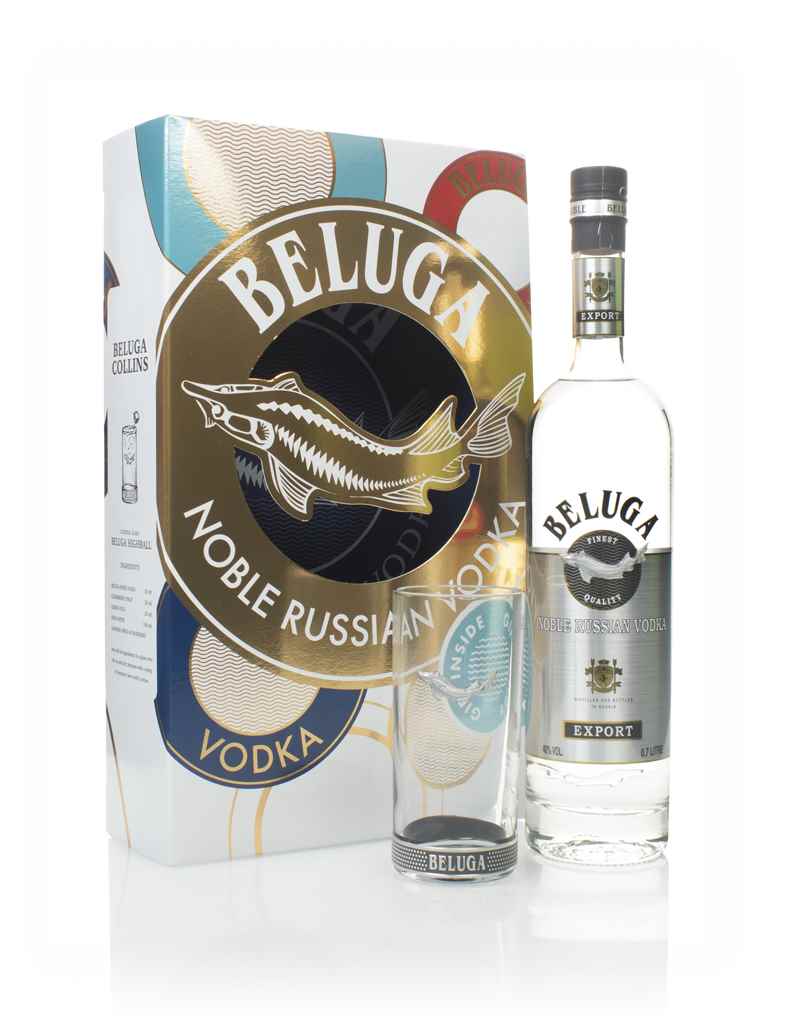 Beluga Noble Russian Vodka Gift Pack with Glass 70cl product image
