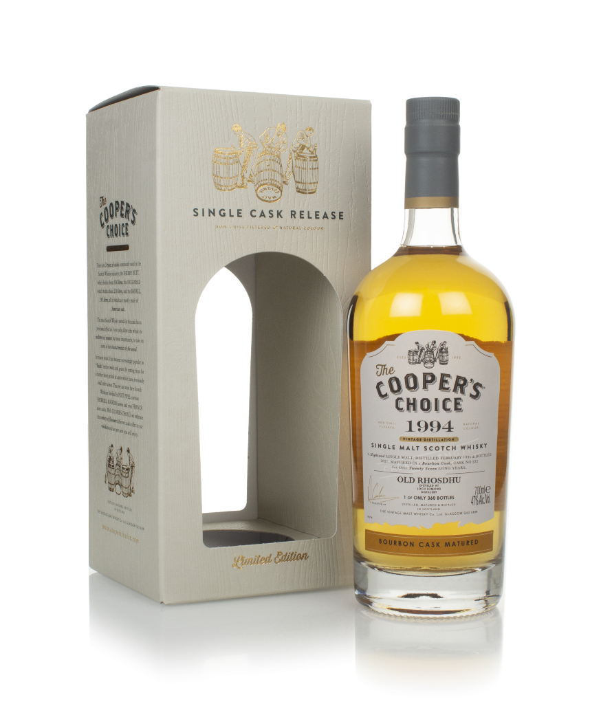 Old Rhosdhu 27 Year Old 1994 (cask 222) -  The Cooper's Choice (The Vintage Malt Whisky Co.) 70cl product image