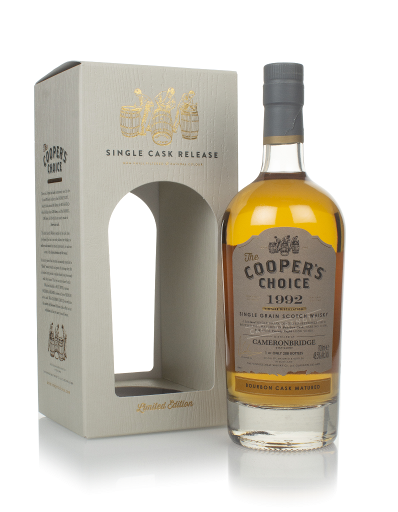 Cameronbridge 28 Year Old 1992 (cask 115061) - The Cooper's Choice (The Vintage Malt Whisky Co) 70cl product image