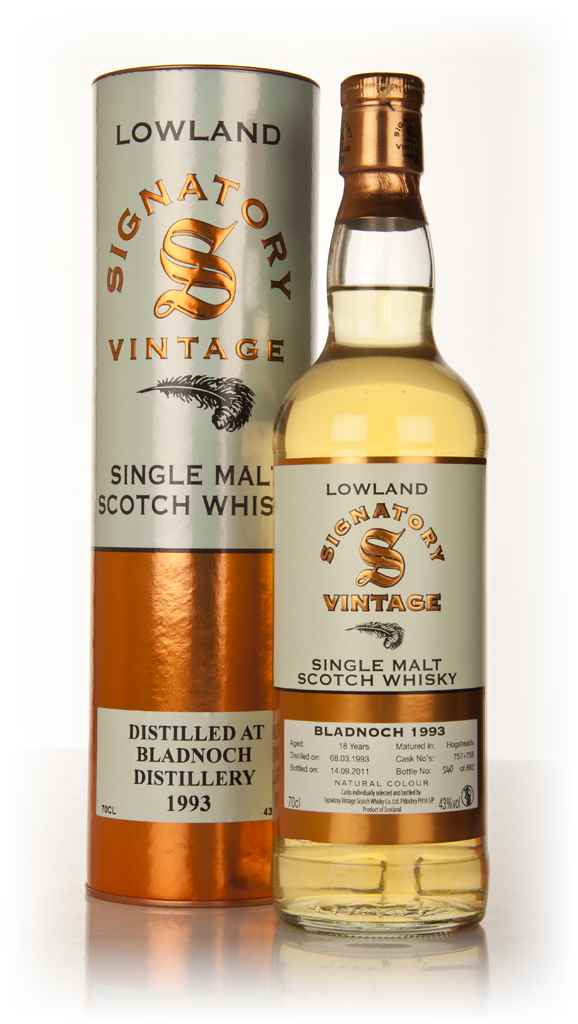 Bladnoch 18 Year Old 1993 (Signatory) 70cl product image