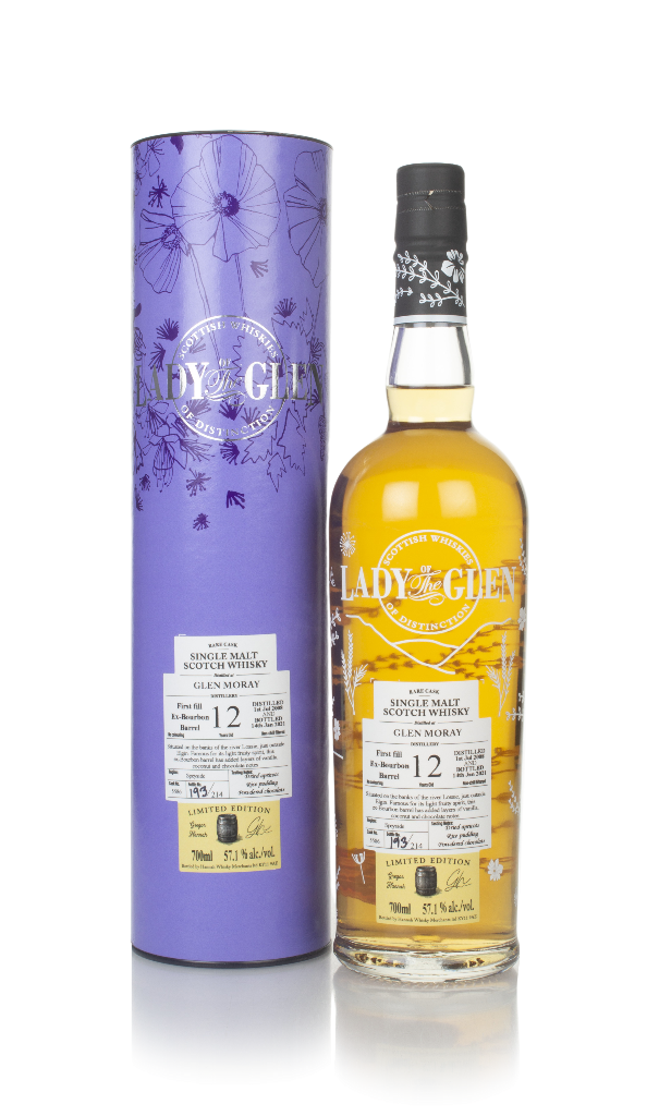 Glen Moray 12 Year Old 2008 (cask 5586) - Lady of the Glen (Hannah Whisky Merchants) 70cl product image