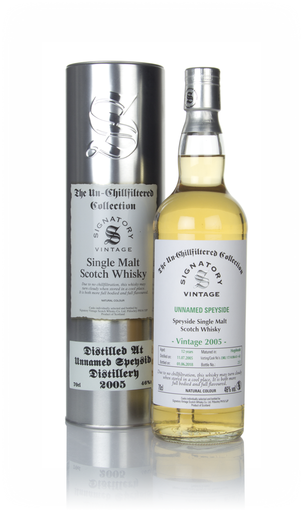Unnamed Speyside 12 Year Old 2005 (casks 17/A106 61+62) - Un-Chillfiltered Collection (Signatory) 70cl product image