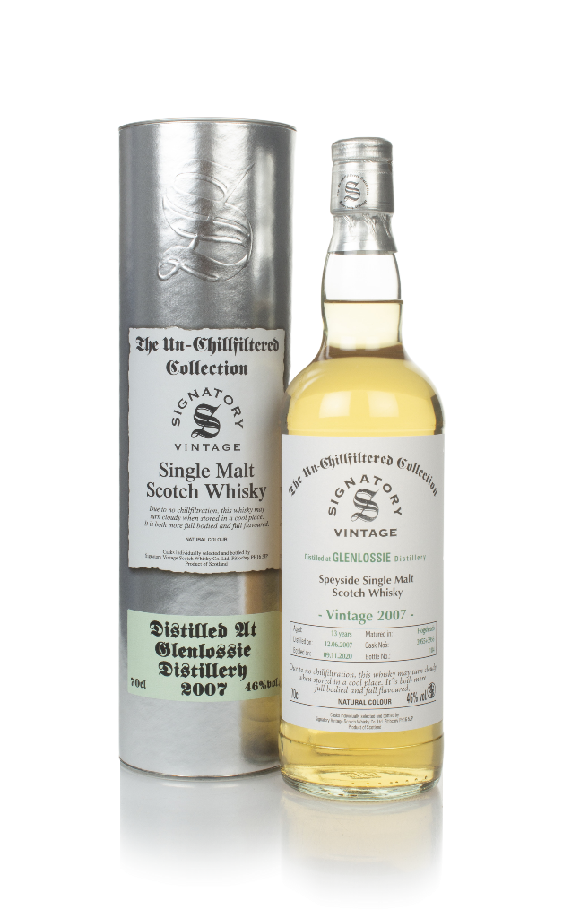 Glenlossie 13 Year Old 2007 (casks 3955 & 3956) - Un-Chillfiltered Collection (Signatory) 70cl product image