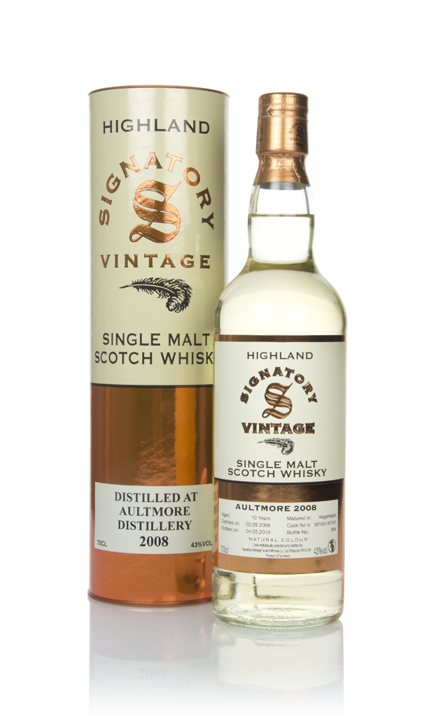 Aultmore 10 Year Old 2008 (casks 307302 & 307303) - Signatory Vintage 70cl product image