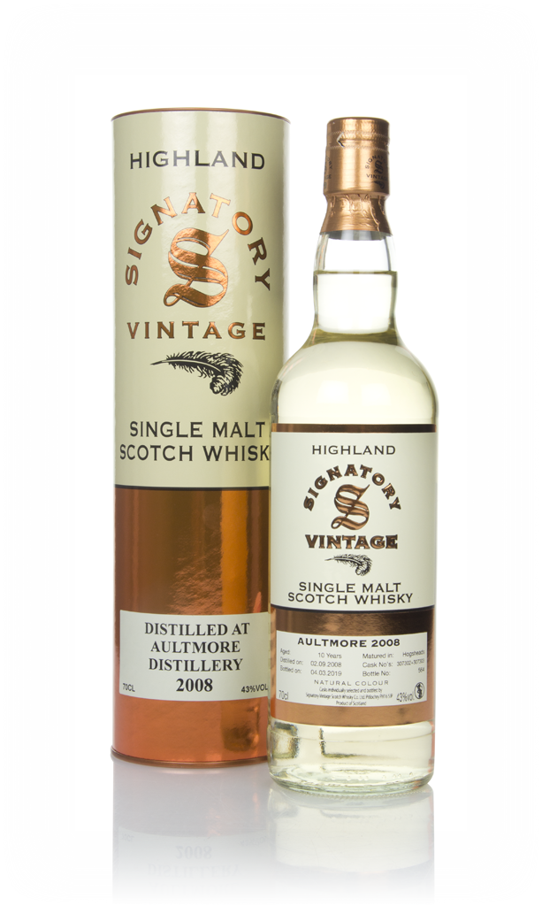 Aultmore 10 Year Old 2008 (casks 307302 & 307303) - Signatory Vintage 70cl product image