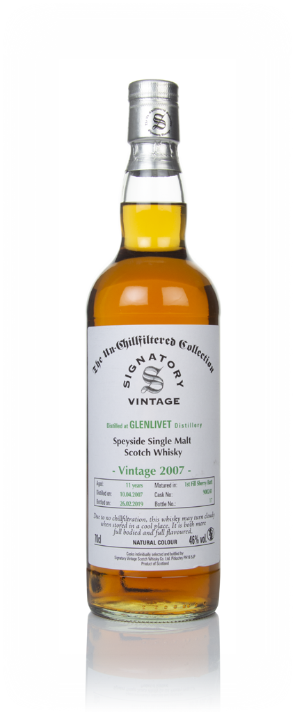Glenlivet 11 Year Old 2007 (cask 900241) - Un-Chillfiltered Collection (Signatory) 70cl product image