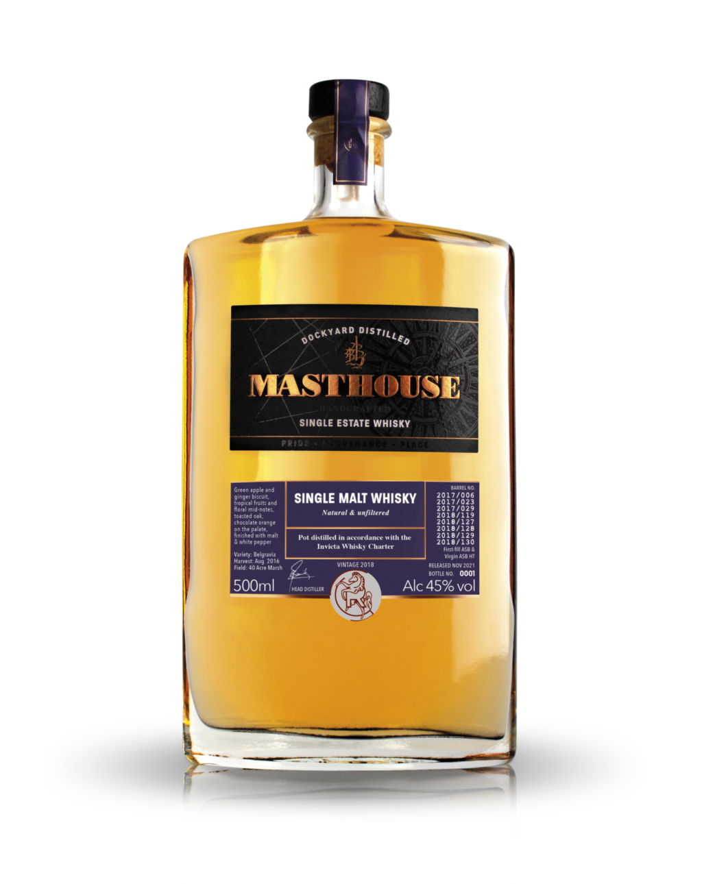 Masthouse Single Malt (Double Pot Distilled) 50cl product image