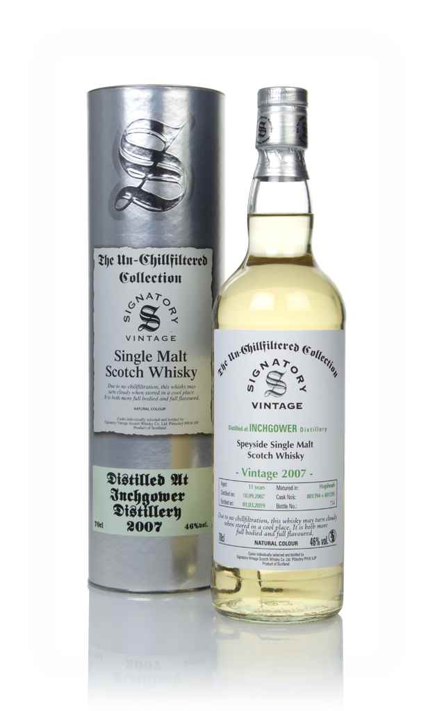 Inchgower 11 Year Old 2007 (casks 801394 & 801395) - Un-Chillfiltered Collection (Signatory) 70cl product image