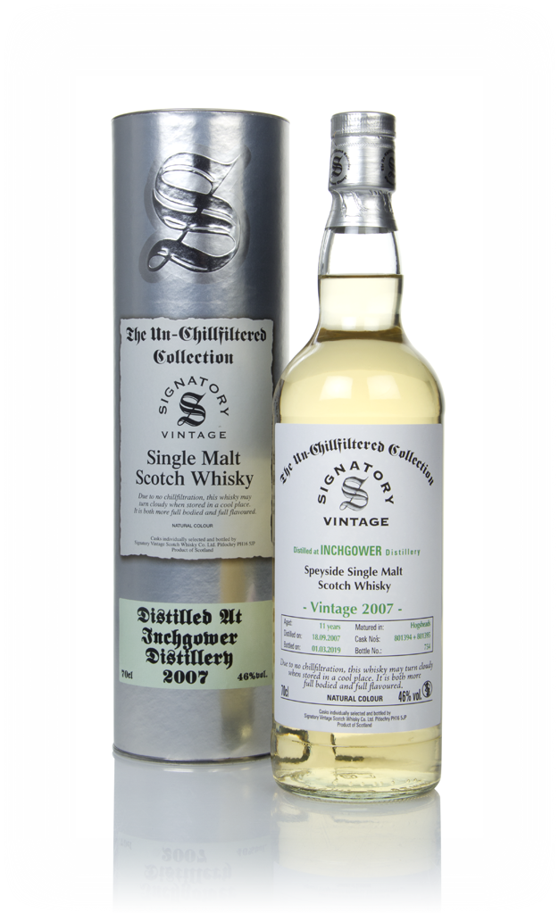 Inchgower 11 Year Old 2007 (casks 801394 & 801395) - Un-Chillfiltered Collection (Signatory) 70cl product image