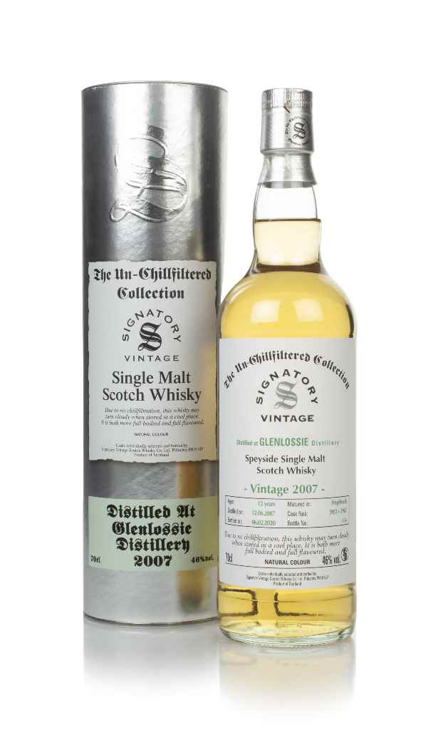 Glenlossie 12 Year Old 2007 (casks 3953 & 3967) - Un-Chillfiltered Collection (Signatory) 70cl product image