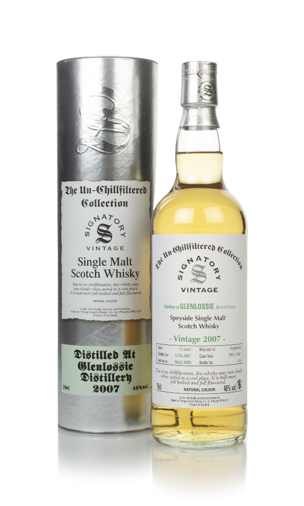 Glenlossie 12 Year Old 2007 (casks 3953 & 3967) - Un-Chillfiltered Collection (Signatory) 70cl product image