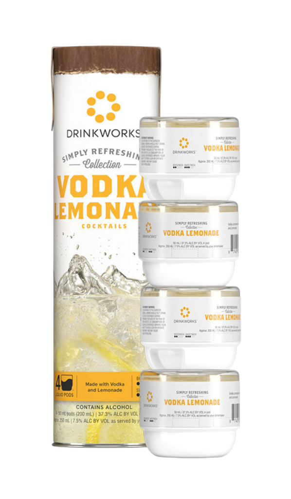 Drinkworks Vodka Lemonade Tube (4x Pods) 20cl product image