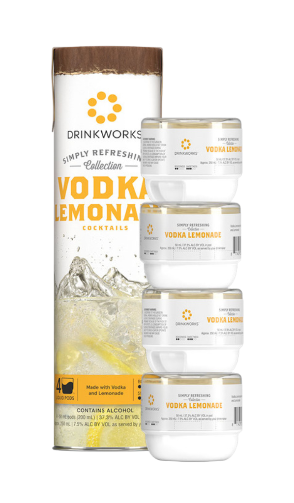 Drinkworks Vodka Lemonade Tube (4x Pods) 20cl product image