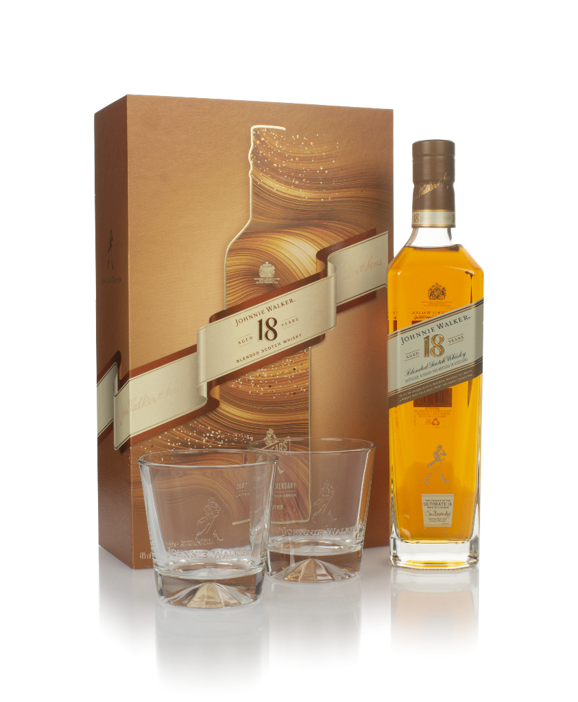 Johnnie Walker 18 Year Old Gift Pack with 2x Glasses 70cl product image