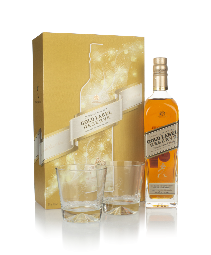 Johnnie Walker Gold Label Reserve Gift Pack with 2x Glasses 70cl product image