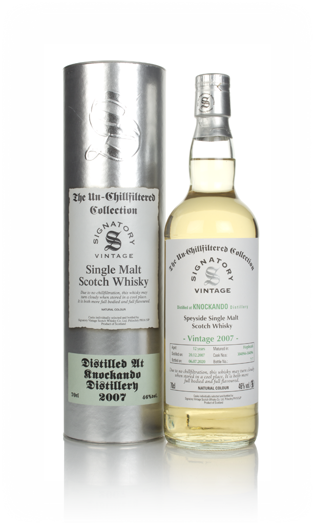 Knockando 12 Year Old 2007 (casks 304094 & 304096) - Un-Chillfiltered Collection (Signatory) 70cl product image
