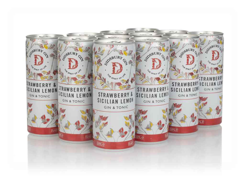 Didsbury Gin Strawberry & Sicilian Lemon Gin & Tonic (12 x 250ml) 300cl product image