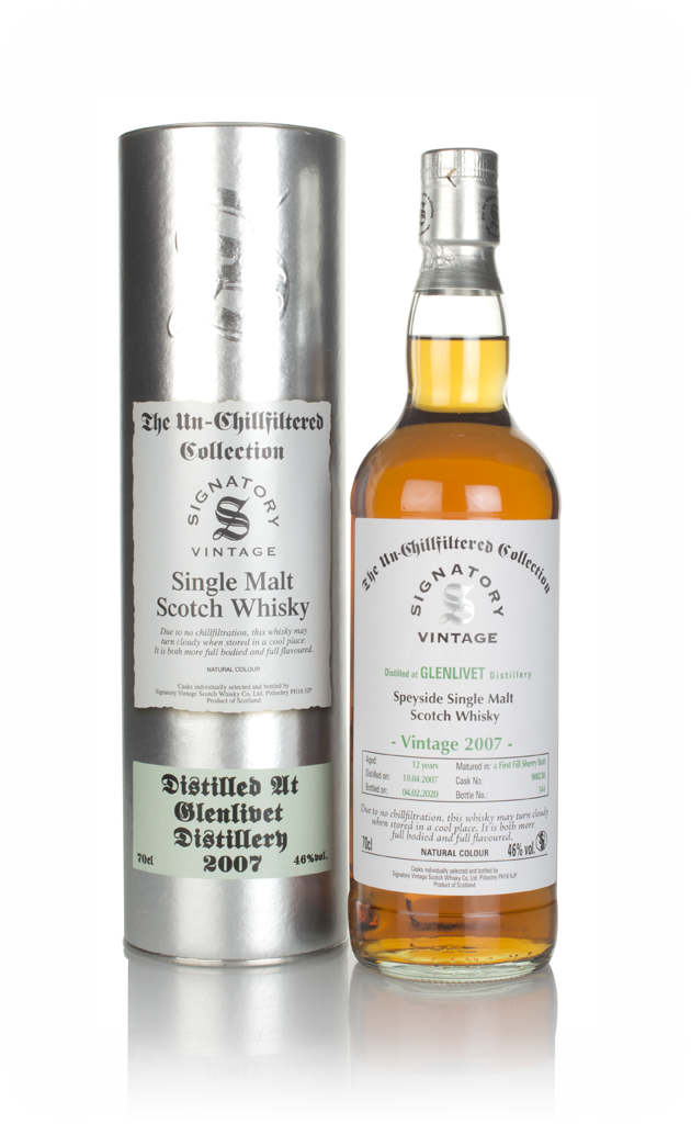 Glenlivet 12 Year Old 2007 (cask 900238) - Un-Chillfiltered Collection (Signatory) 70cl product image