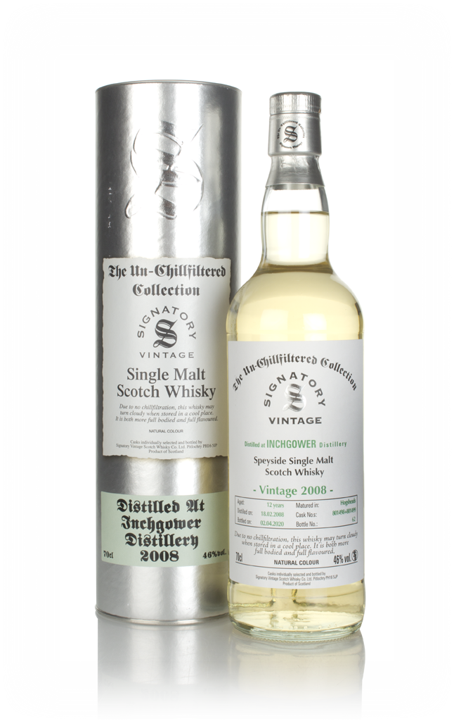 Inchgower 12 Year Old 2008 (casks 801498 & 801499) - Un-Chillfiltered Collection (Signatory) 70cl product image