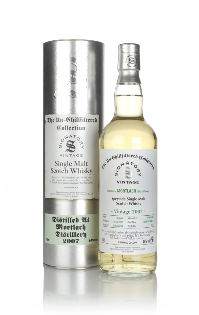 Mortlach 12 Year Old 2007 (casks 304874 & 304875) - Un-Chillfiltered Collection (Signatory) 70cl product image