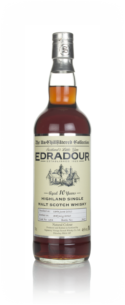 Edradour 10 Year Old 2010 (cask 154) - Un-Chillfiltered Collection (Signatory) 70cl product image