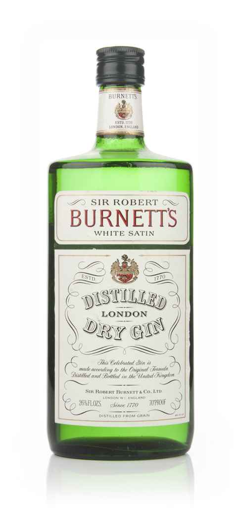 Burnett's White Satin London Dry Gin - 1970s 75cl product image