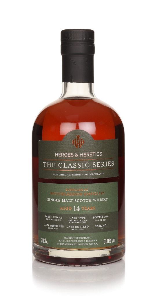 Bruichladdich 14 Year Old 2007 (cask 10) - The Classic Series (Heroes & Heretics) 70cl product image