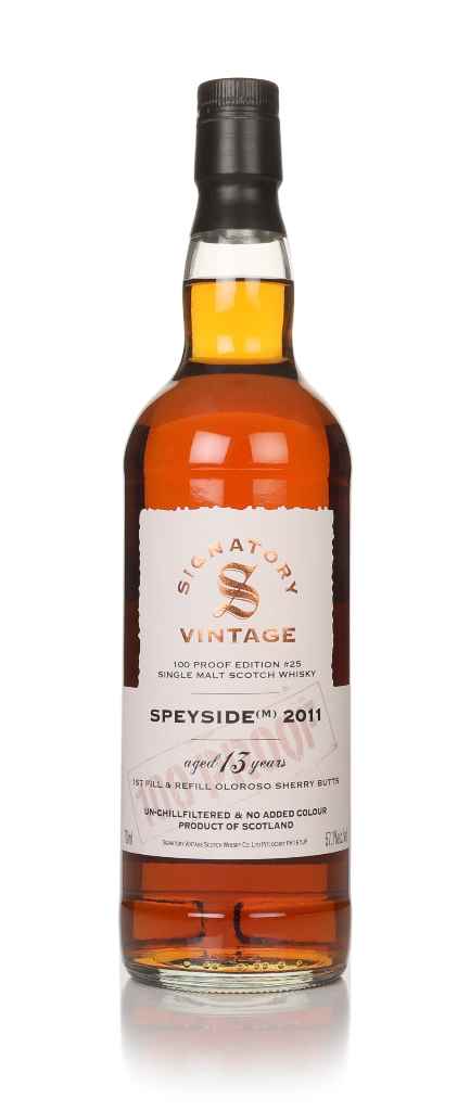 Speyside (M) 13 Year Old 2011 - 100 Proof Edition #25 (Signatory) 70cl product image