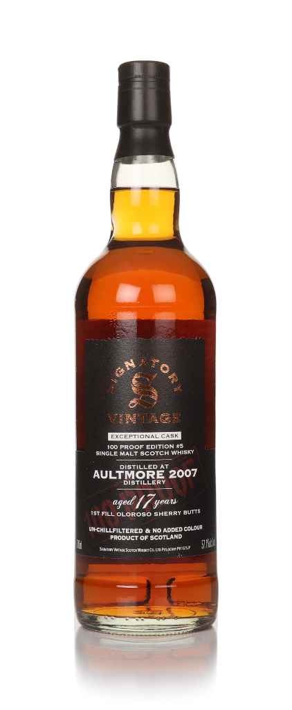 Aultmore 17 Year Old 2007 Exceptional Cask - 100 Proof Edition #5 (Signatory) 70cl product image